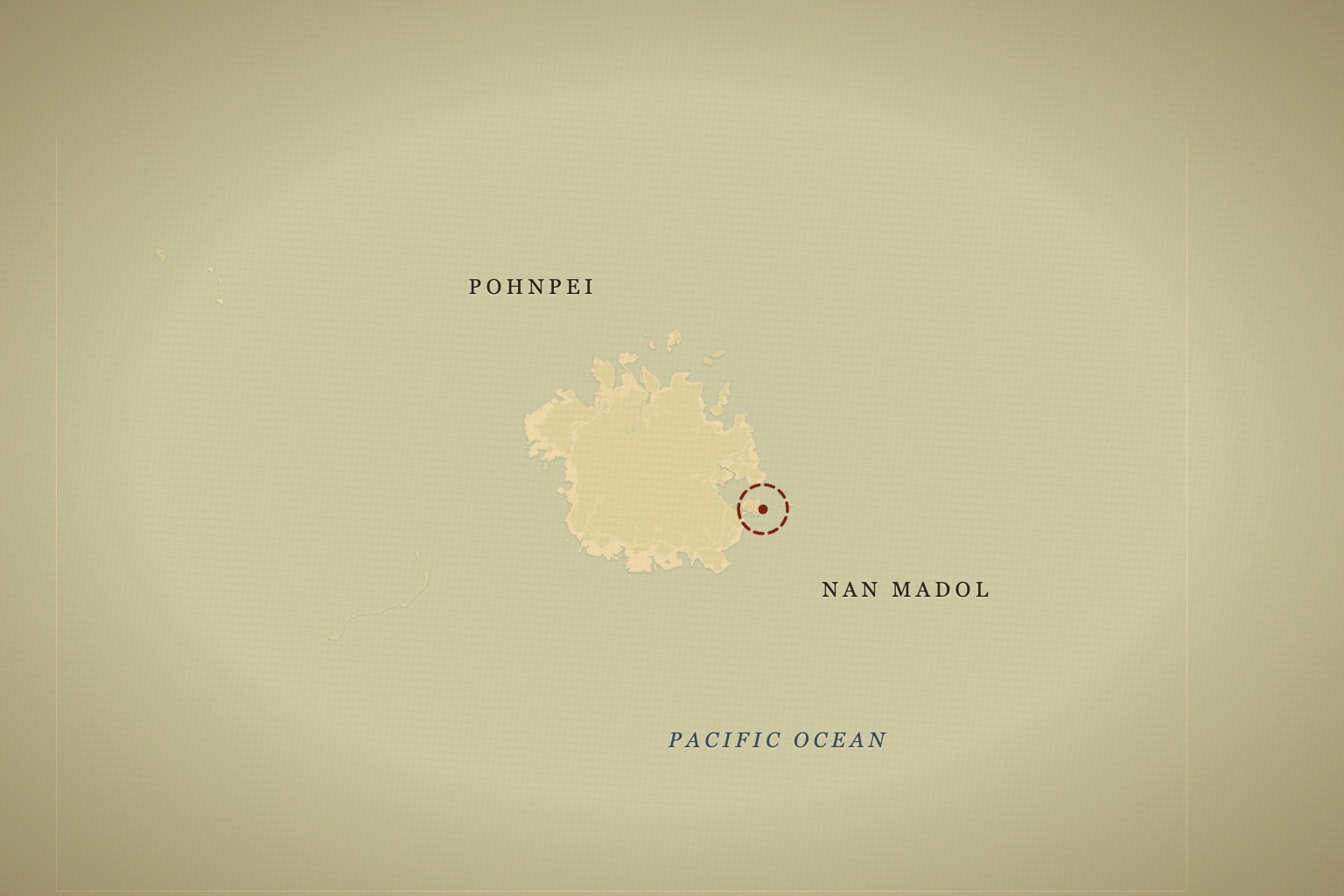 Nan Madol on the southeast reef of Pohnpei, Federated States of Micronesia. Map data © OpenStreetMap contributors, tiles © CARTO.